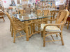 Set of Six Bamboo Curved Back Chairs