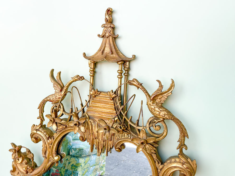 Italian Gold Gilt Chippendale Mirror