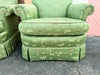 Pair of Green Butterfly Upholstered Chairs