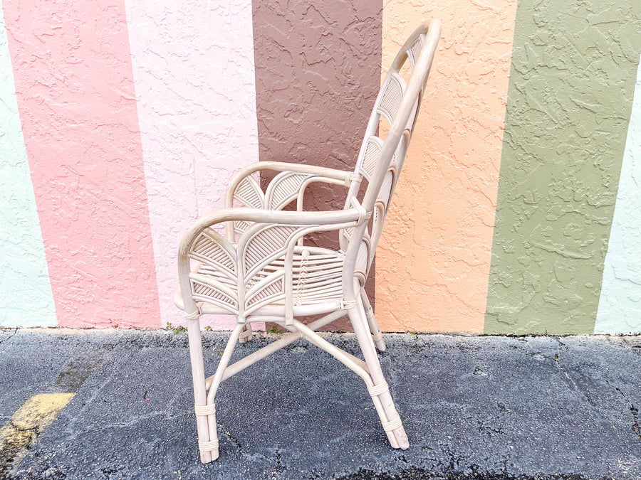 Pair of Palm Frond Balloon Back Chairs