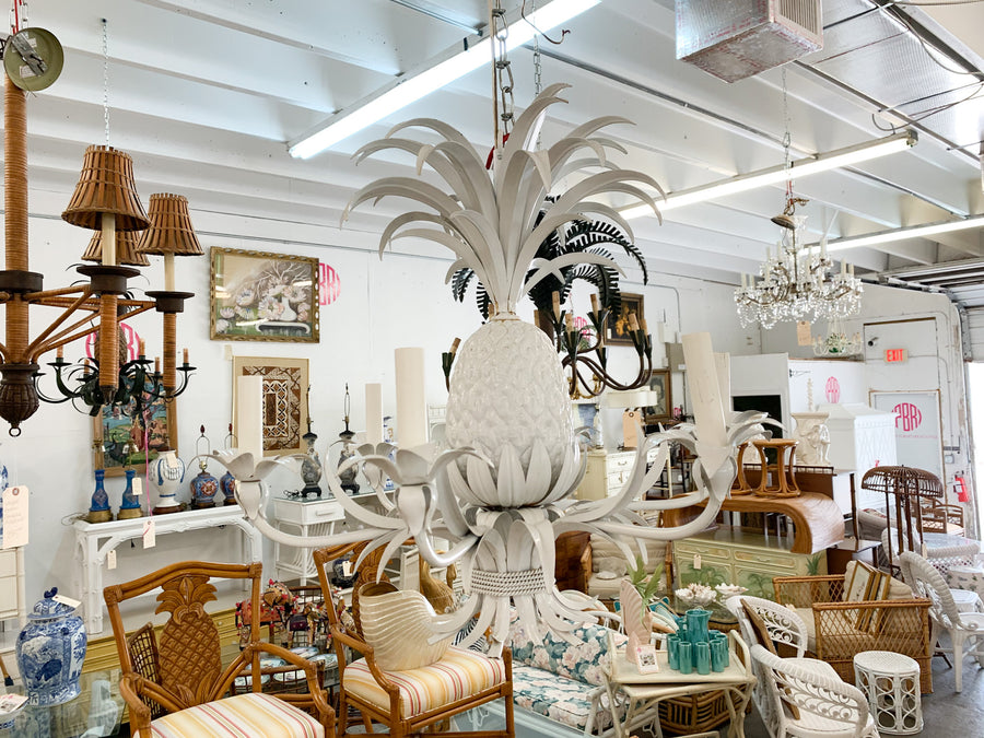Tole Pineapple Chandelier