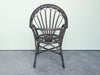 Sunburst Back Rattan Chair