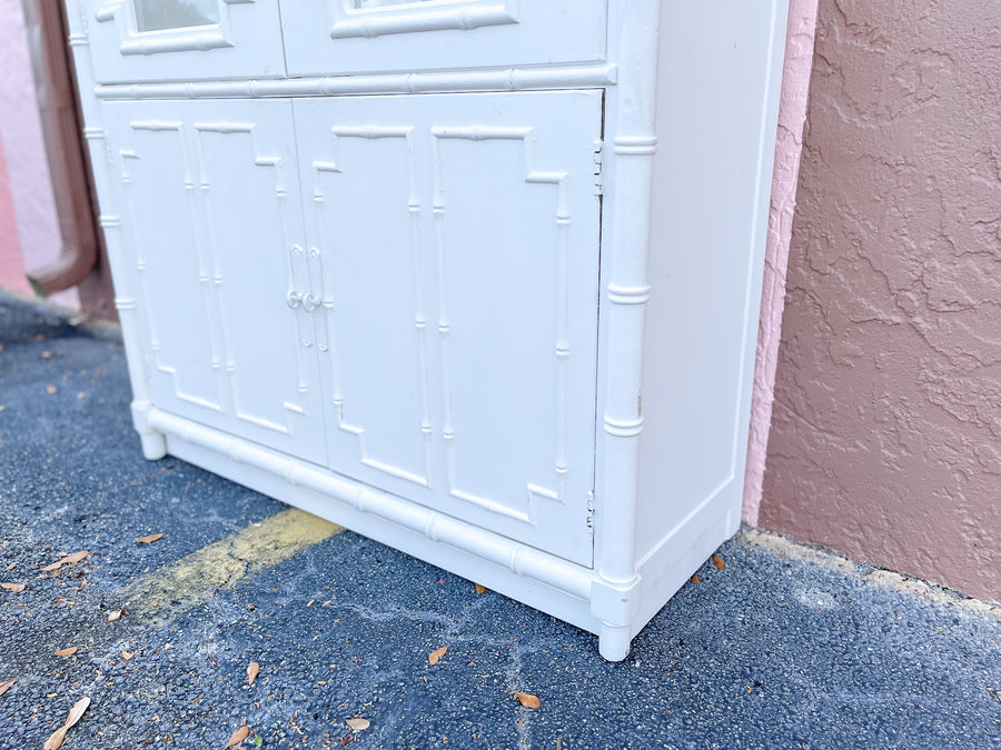 Palm Beach Chic Faux Bamboo Cabinet