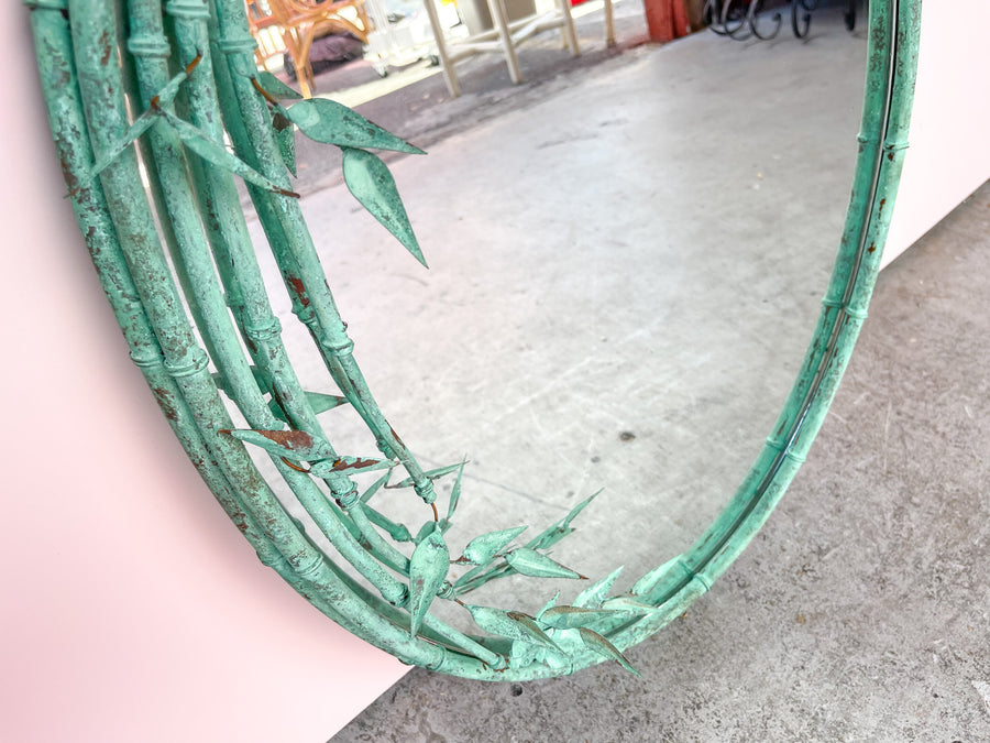 Copper Bamboo Leaf Mirror