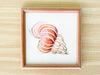 Set of Four Ceramic Hand Painted Shell Wall Art