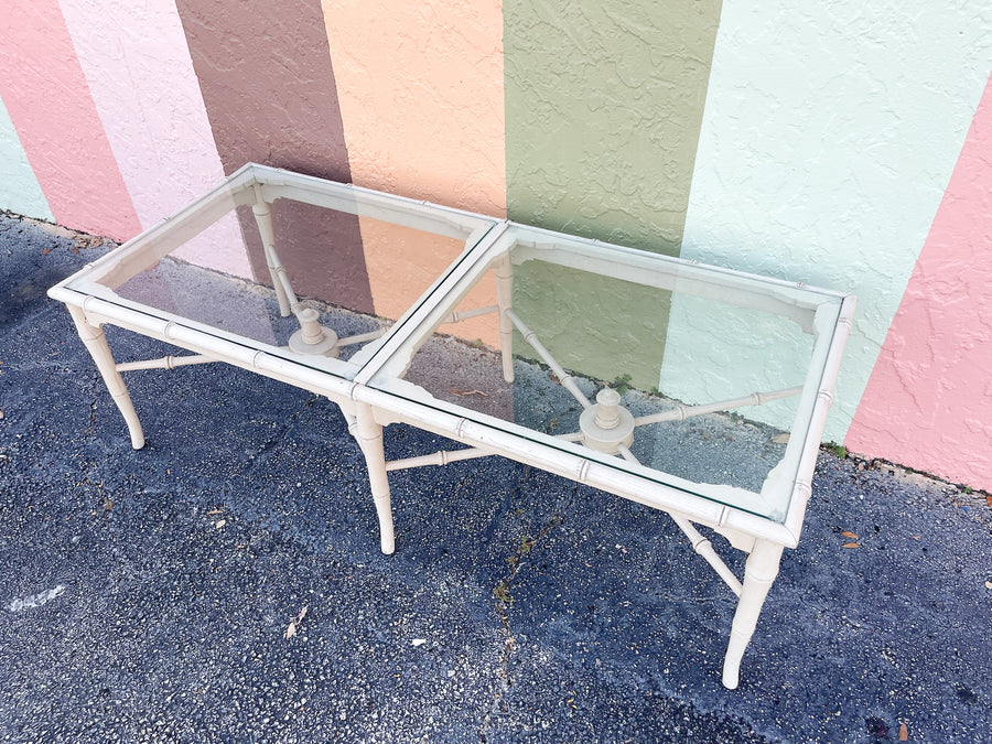 Palm Beach Chic Faux Bamboo Coffee Table
