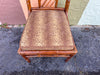 Set of Six Brown Jordan Rattan Chippendale Dining Chairs