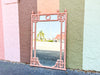 Pink Chic Faux Bamboo Greek Key Mirror