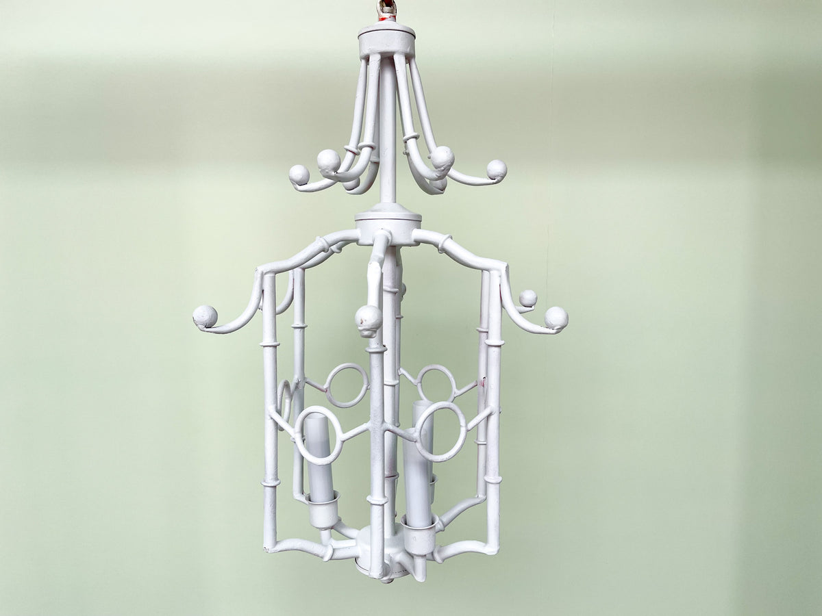 Faux Bamboo Pagoda Chandelier