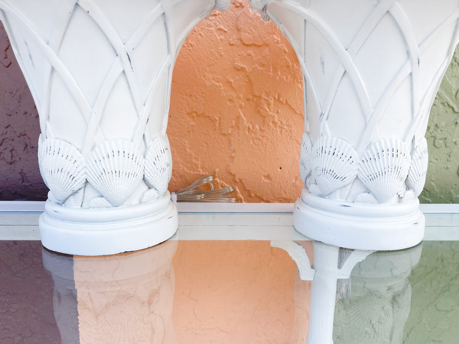 Pair of Coastal Chic Shell Lamps