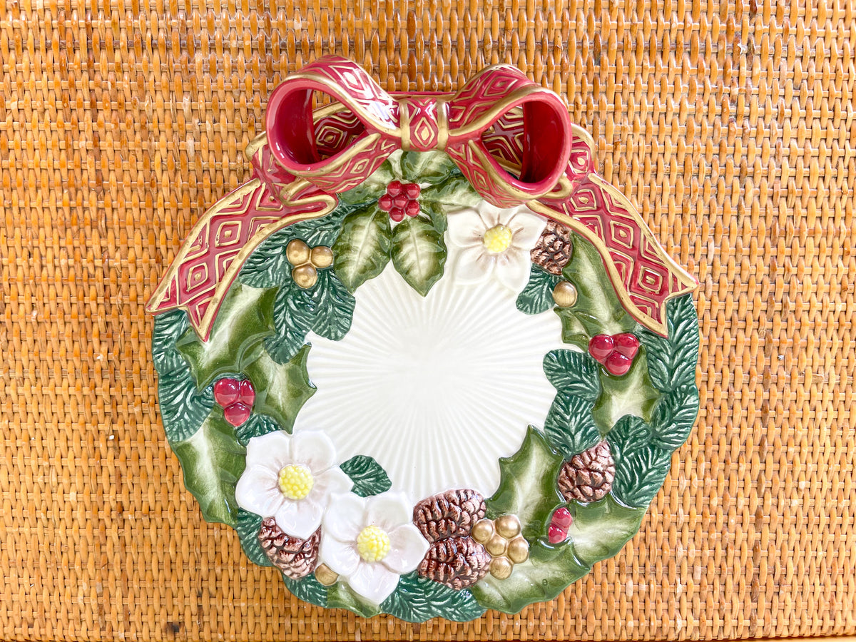 Fitz and Floyd Holiday Bow Trinket Dish