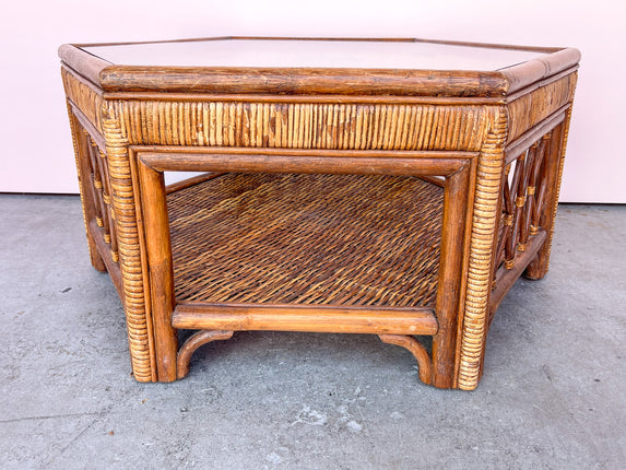 Island Style Rattan Octagon Coffee Table