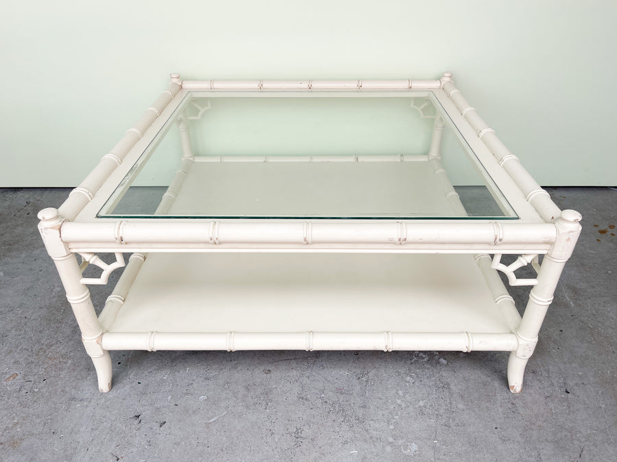 Palm Beach Chic Faux Bamboo Coffee Table