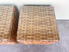 Pair of Bamboo Cube Side Tables