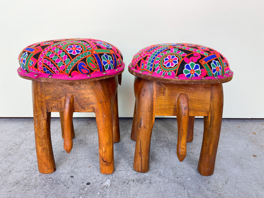 Pair of Petite Elephant Stools