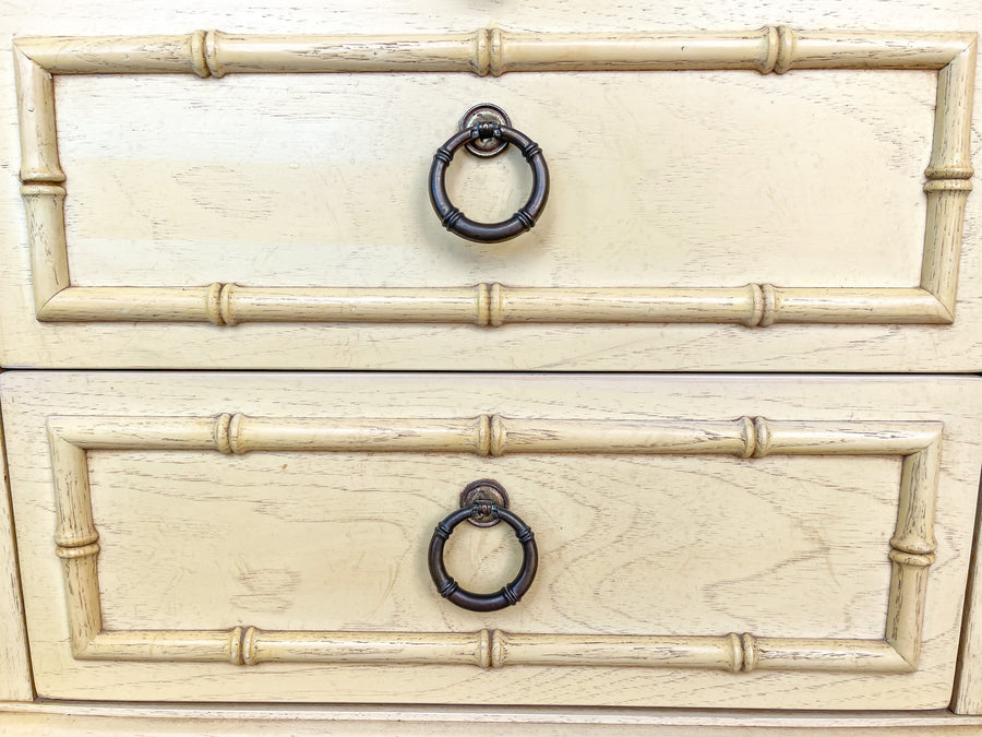 Pair of Faux Bamboo Nightstands