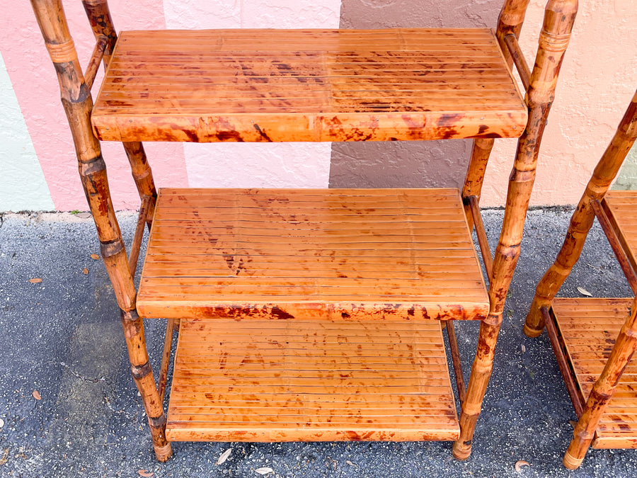 Pair of Tortoiseshell Etageres