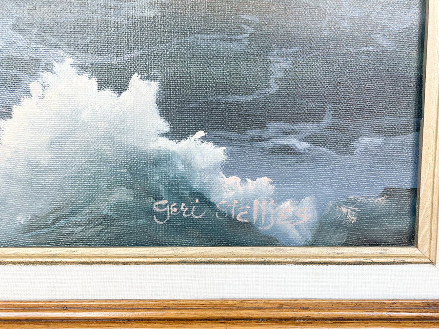 Coral Sunset Seascape Original Art