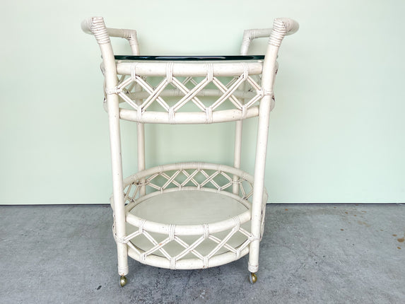 Palm Beach Diamond Pattern Bar Cart