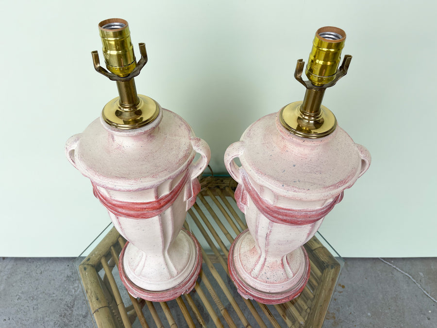 Pair of Swag Urn Lamps