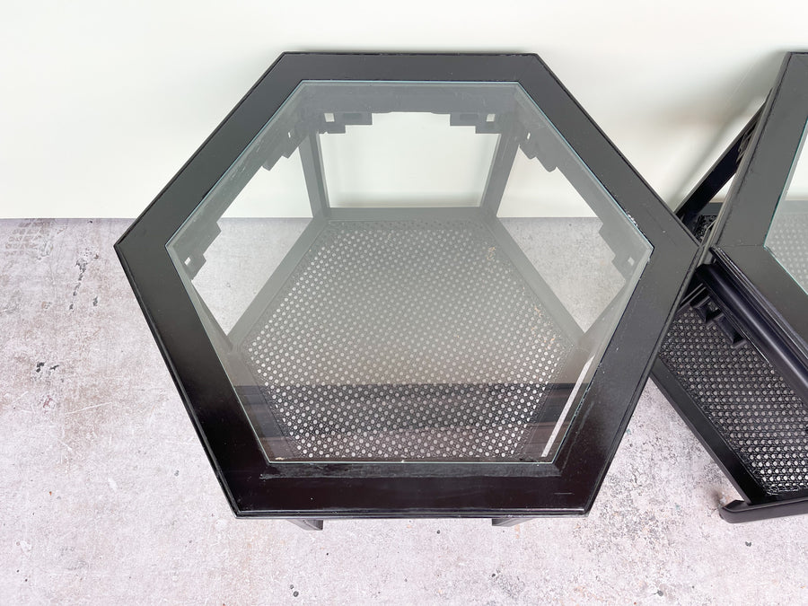 Pair of Fretwork Octagon Side Tables