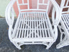 Pair of Painted Rattan Arm Chairs