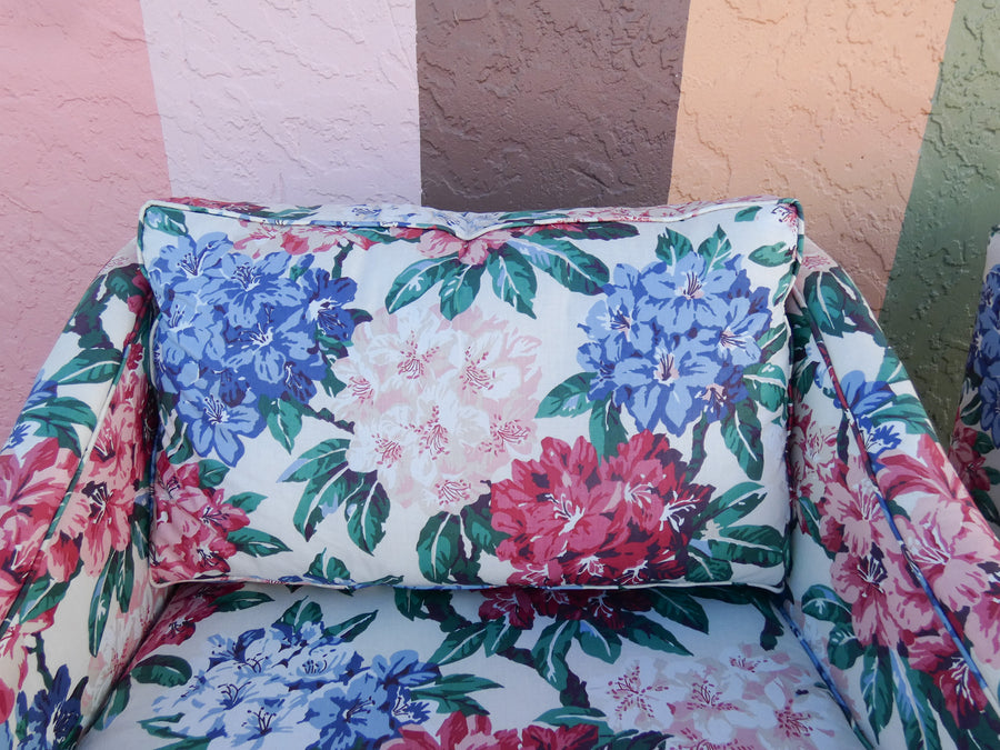 Pair of Floral Upholstered Chairs