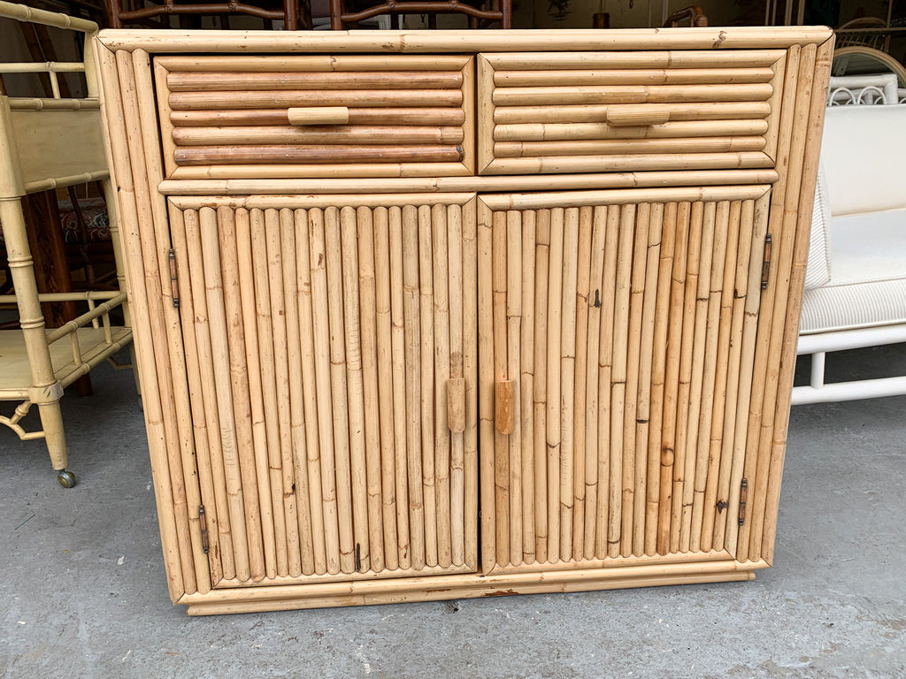 Split Bamboo Wrapped Oversized Chest
