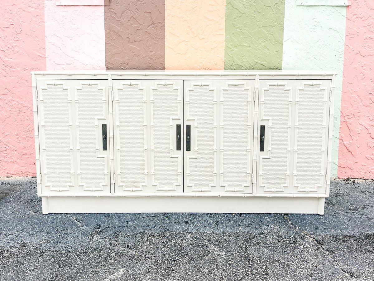 Palm Beach Chic Faux Bamboo Credenza