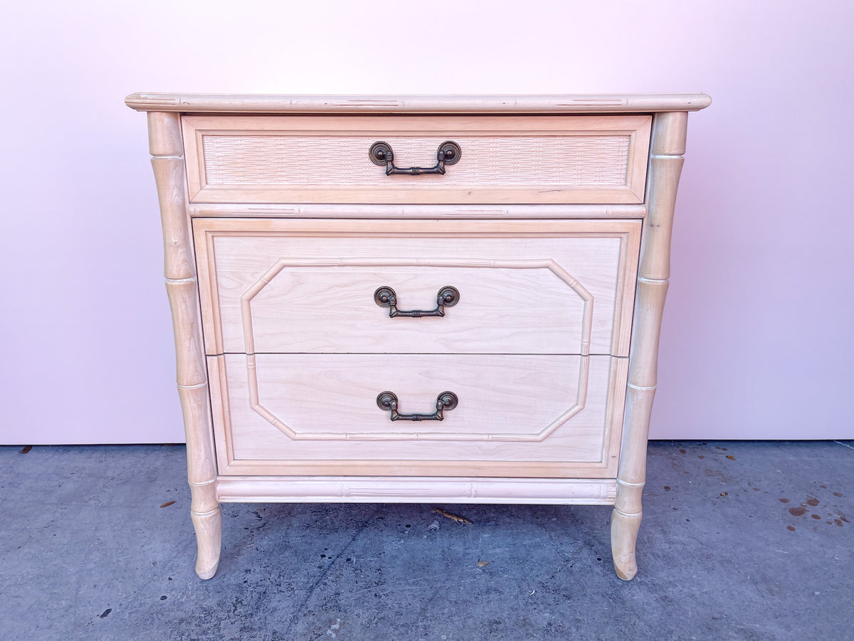Faux Bamboo Oversized Nightstand