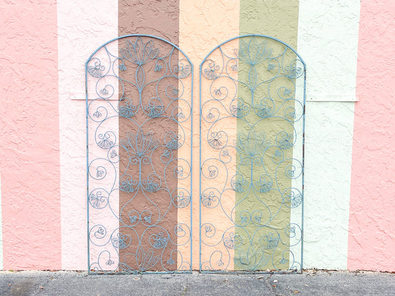 Pair of Whimsical Metal Screens