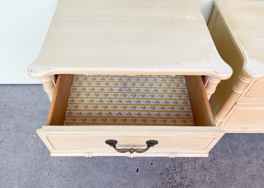 Pair of Faux Bamboo Nightstands