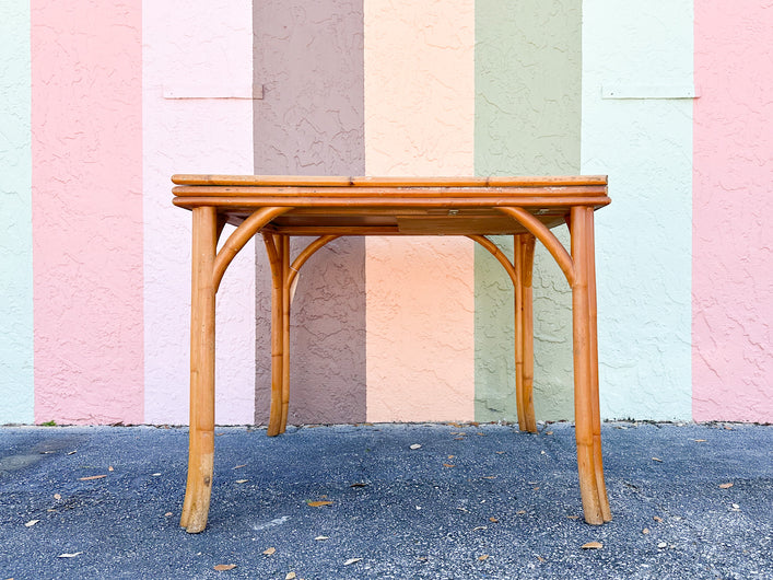 Old Florida Flip Top Rattan Game Table