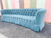 Hollywood Regency Turquoise Tufted Sofa