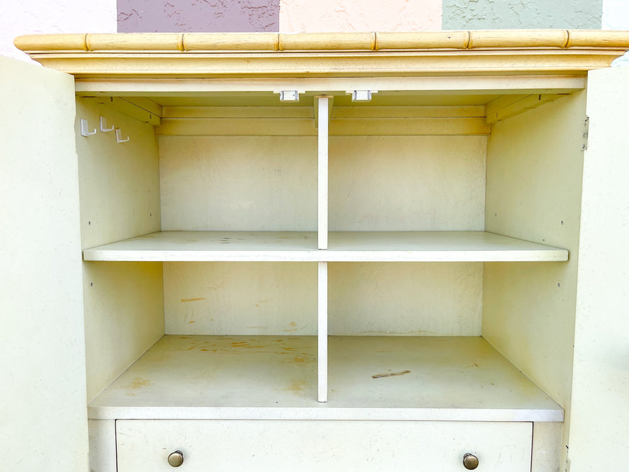 Faux Bamboo Armoire