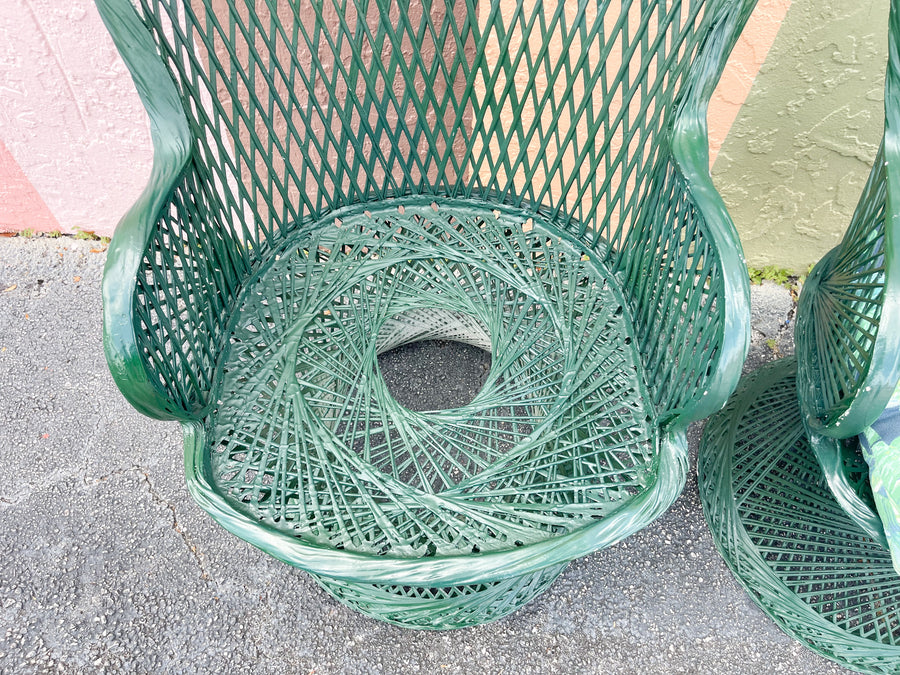 Pair of High Back Webspun Chairs