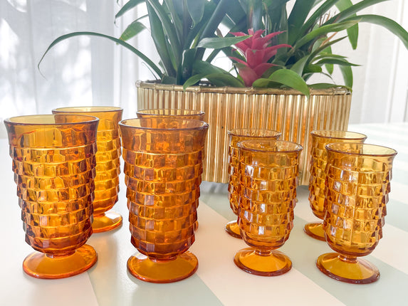 Set of Eight Pumpkin Spice Glassware