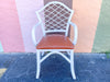 Set of Four Sweet Lattice Rattan Chairs