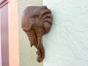 Carved Wood Elephant Wall Sconce