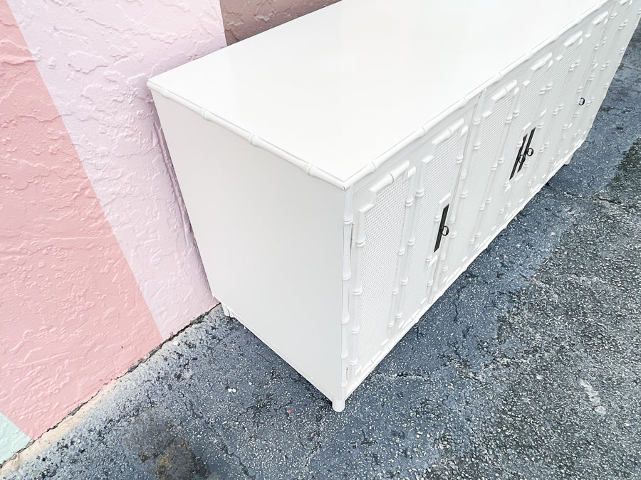 Palm Beach Chic Faux Bamboo Credenza