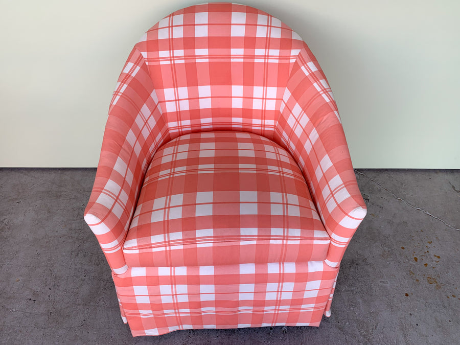 Pair of Palm Beach Preppy Pearson Barrel Chairs