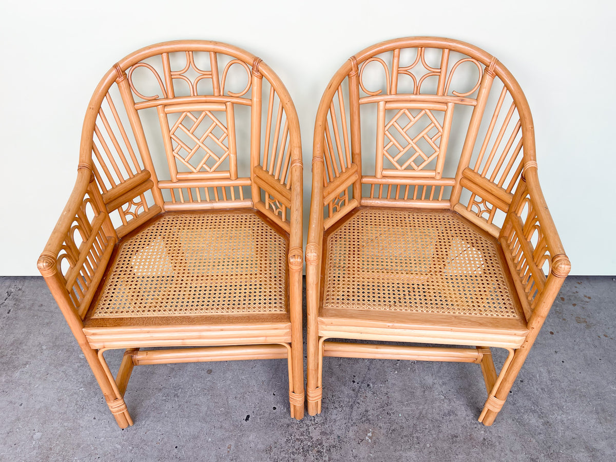 Pair of Brighton Style Rattan and Cane Chairs