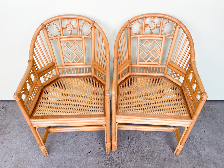 Pair of Brighton Style Rattan and Cane Chairs
