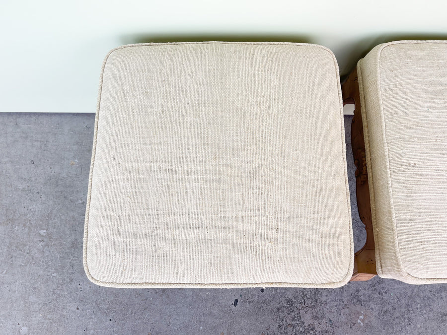 Pair of Shell Motif Stools