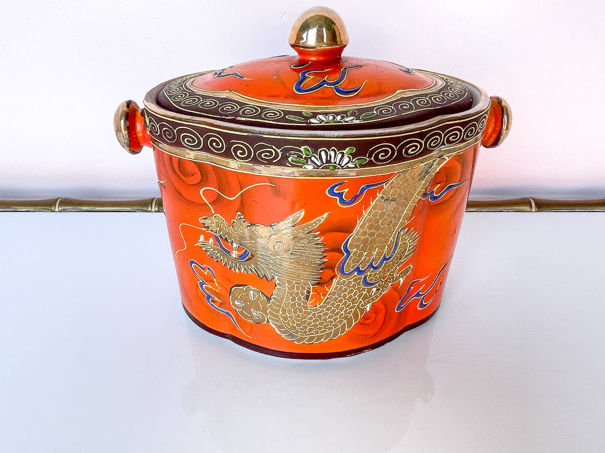 Dragonware Hand Painted Biscuit Bin