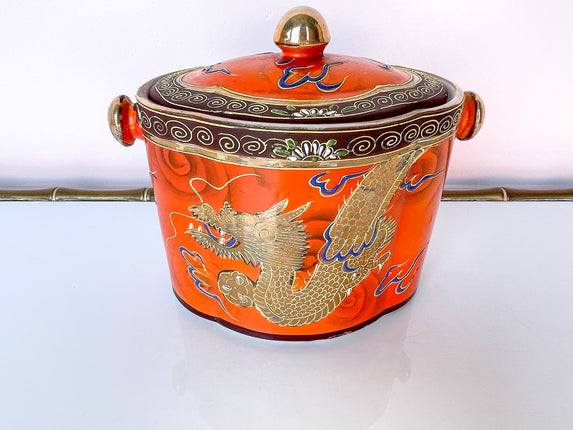 Dragonware Hand Painted Biscuit Bin