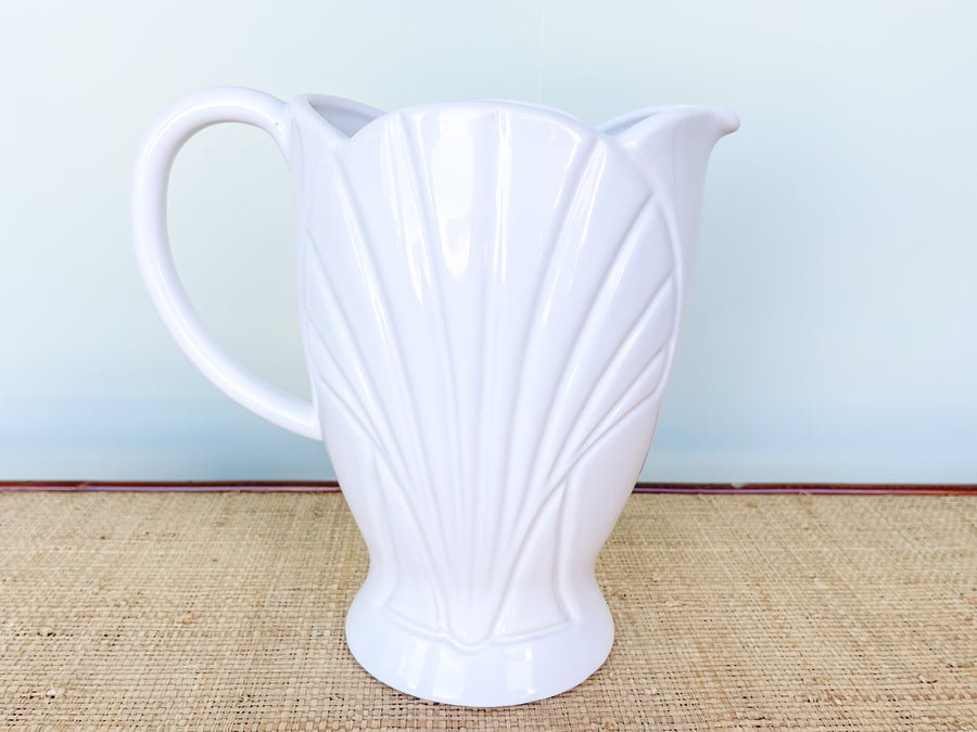 Italian Ceramic Shell Bowl and Pitcher