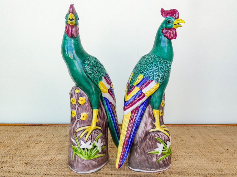 Pair of Festive Holiday Birds