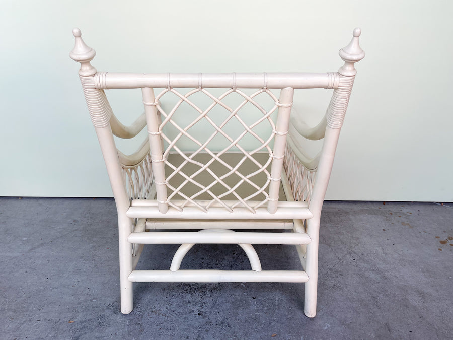 Pair of Ficks Reed Rattan Lounge Chairs