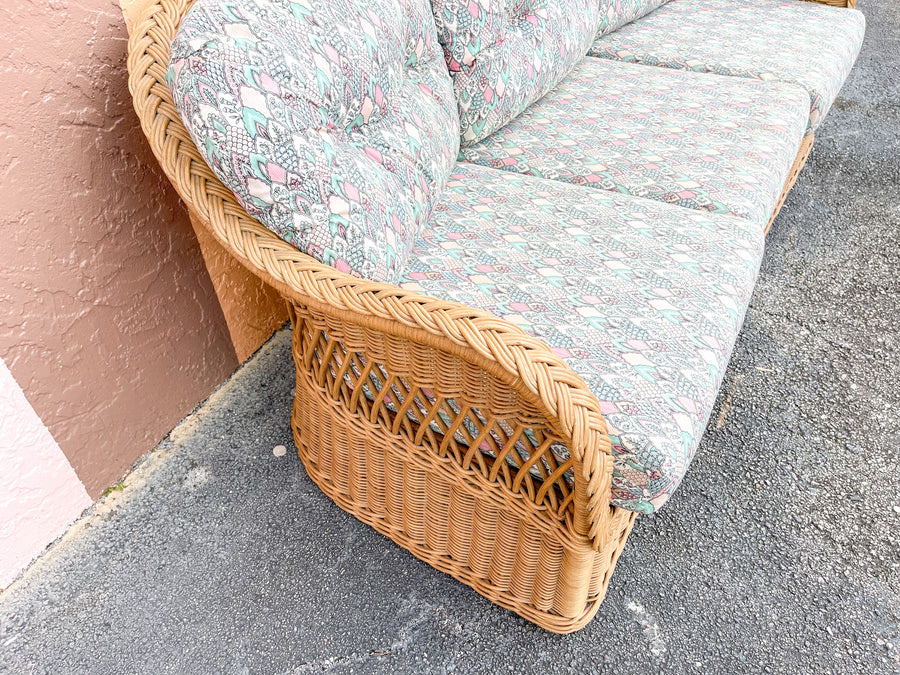 Braided Rattan Sofa